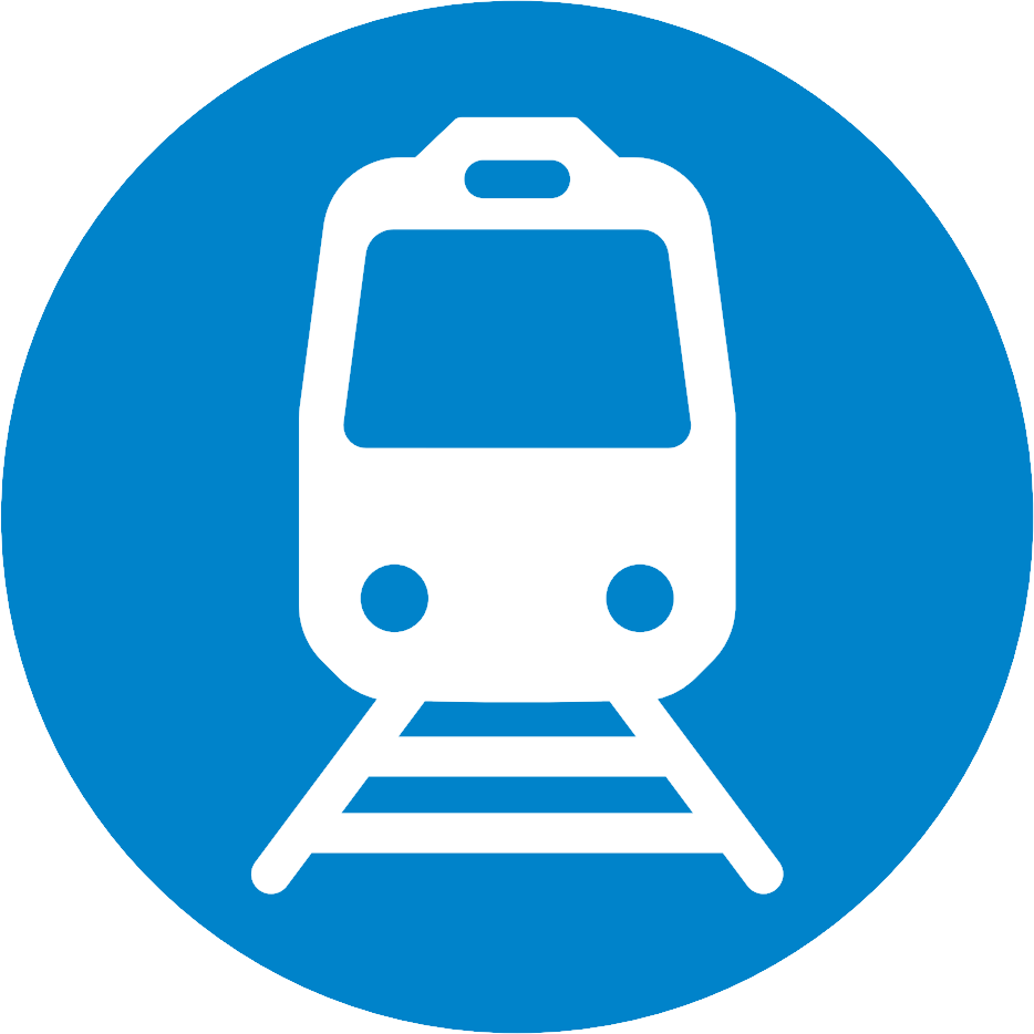 Long distance train pictogram